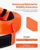 VEVOR Car Tow Cable Towing Strap Rope 36000 lbs 30ft 3-inch Emergency Heavy Duty