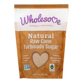 Wholesome Sweeteners Raw Turbinado Cane Sugar: 1.5 lb-12pk