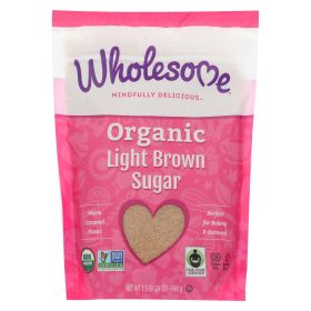 Wholesome Organic Light Brown Sugar – 6 Pack (24 oz Each)