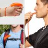 2pcs Emergency Whistles – Loud Signal with Reflective Lanyard