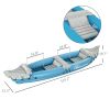 2 Person Inflatable Survival Kayak, Aluminum Paddles, Air Pump