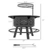 Outsunny 2in1 Fire Pit Grill – Emergency Cooking & Heat Source