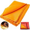 VEVOR 6 x 10 Ft Welding Blanket Orange Fiberglass Blanket Portable Fiberglass Fire Retardant Blanket Welding Mat Welding Fireproof Thermal Resistant I