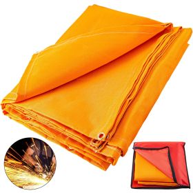 VEVOR 6 x 10 Ft Welding Blanket Orange Fiberglass Blanket Portable Fiberglass Fire Retardant Blanket Welding Mat Welding Fireproof Thermal Resistant I
