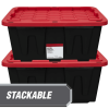 27gal Heavy-Duty Storage Bins – 4pk Secure Containers w/Lids