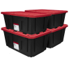 27gal Heavy-Duty Storage Bins – 4pk Secure Containers w/Lids