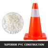 VEVOR 20Pack 18" Traffic Cones, Safety Road Parking Cones PVC Base, Orange Traffic Cone with Reflective Collars