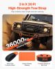 VEVOR Car Tow Cable Towing Strap Rope 36000 lbs 30ft 3-inch Emergency Heavy Duty