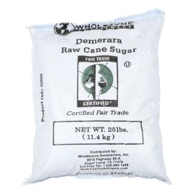 Wholesome Sweeteners Raw Demerara Cane Sugar - 25 lb Bulk