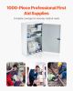 3-Shelf First Aid Cabinet:1000pcs Emergency Medical Supply Kit