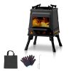 Portable Wood Camping Stove: Survival Stove with Folding Legs