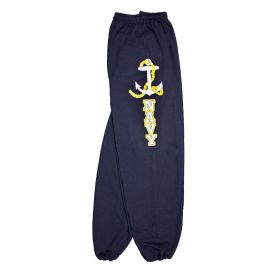 NAVY LOGO MENS SWEATPANT NAVY (Option: XXL)
