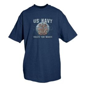 US NAVY RULES THE WAVES MEN'S T (Option: SHIRT NAVY  XXL)