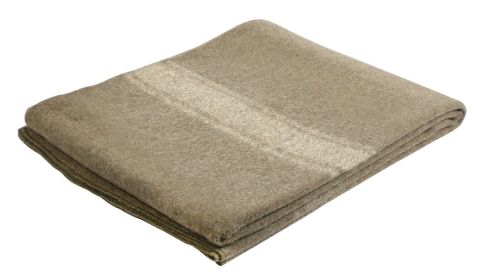 European Surplus Wool Blanket – Fire-Retardant Emergency (size: 66" x 90")