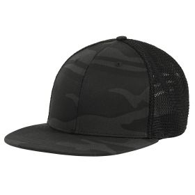 Midnight Camo Trucker Cap – Adjustable Breathable Headwear (Color: Midnight Black Camo)