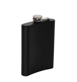 Stainless Steel Flask – Durable Compact Liquid/Spirit Container (Color: Black)
