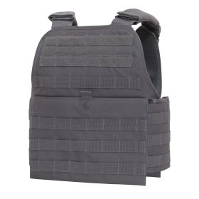 MOLLE Plate Carrier Vest – Modular & Tactical Loadout System (Color: Grey, size: Regular)