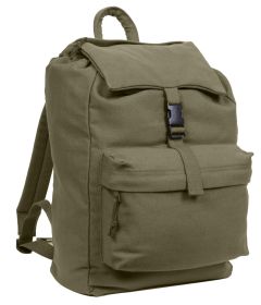 Canvas Daypack – 34L Emergency Preparedness Backpack (Color: Olive Drab)