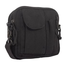 Excursion Organizer Shoulder Bag – Compact EDC Crossbody (Color: Black)