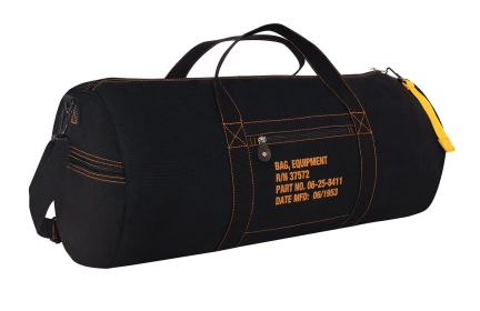 Canvas Equipment Bag – 22L or 45L Emergency Gear Carrier (Color: Black, size: 24 Inches)