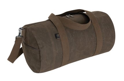 Waxed Canvas Duffle Bag: 19" Emergency/Survival Gear Carrier (Color: brown)