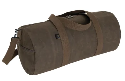 Waxed Canvas Duffle Bag: 24" Emergency/Survival Gear Carrier (Color: brown)