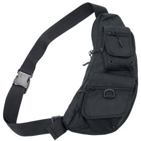 Tactical Crossbody Bag - Compact Sling for Survival or Daily Use (Color: Black)