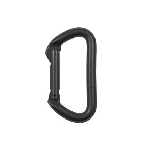 D Climbing Carabiner/Heavy-Duty Aluminum Gear Clip CE&UIAA (Color: Black)