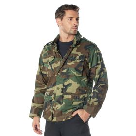 Vintage Lightweight M-65 Field Jacket – All-Season Tactical Coat (Color: US Woodland Camo, size: M)