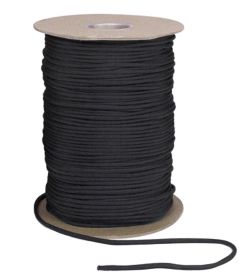550lb Nylon Paracord – 600 Ft Survival/Emergency Cord Spool (Color: Black)