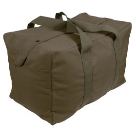 Canvas Cargo Bag 75L - Tough/Heavy Duty Survival Gear Hauler (Color: Olive Drab)