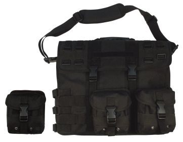 MOLLE Tactical Laptop Briefcase – Rugged Gear & Tech Carrier (Color: Black)
