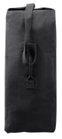 Heavyweight Canvas Duffle Bag - Top Load Survival Gear Carrier (Color: Black, size: 25" x 42")