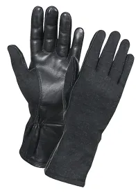 Flame & Heat Resistant Flight Gloves – Tactical Fire Protection (Color: Black, size: 7)