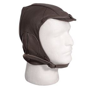 WWII Style Leather Pilot Helmet – Vintage Headgear Protection (size: M / L)