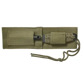 Paracord Knife with Fire Starter – Survival/Emergency Blade Kit (Color: Olive Drab)