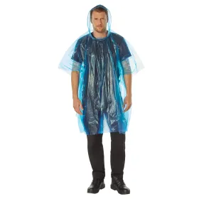 All Weather Emergency Poncho – Packable Rain Protection (Color: Blue)