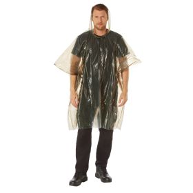 All Weather Emergency Poncho – Packable Rain Protection (Color: Olive Drab)