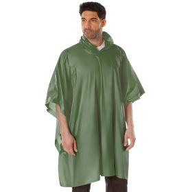 Waterproof Poncho – Packable Emergency Rain Protection (Color: Olive Drab)