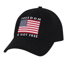 Freedom Not Free Low Profile Cap – Tactical & Patriotic Flag Hat (Color: Black)