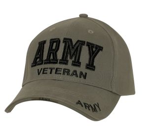 Army Veteran Low Profile Cap – Tactical Pride Service Headwear (Color: Olive Drab)