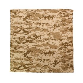 Digital Camo Bandana – Multi-Use Survival/Outdoor Face Cover (Color: Desert Digital Camo)