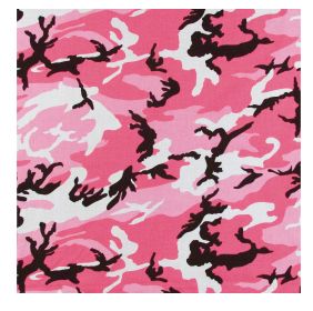 Colored Camo Bandana – Tough 22x22 Multi-Use Survival Cloth (Color: Pink Camo)