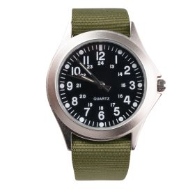 Military Quartz Watch: Water-Resistant Tough Tactical Timepiece (Color: Olive Drab)