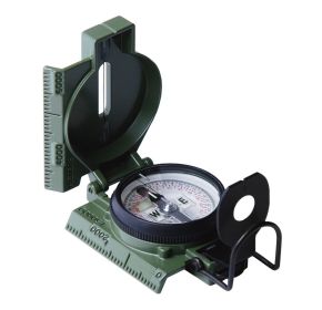 Military Lensatic Compass – Phosphorescent Navigation Tool (Color: Olive Drab)