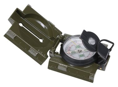 Military Marching Compass – LED Navigation Tool for Survival (Color: Olive Drab)