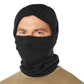 Hinged Helmet Liner Balaclava: Cold Weather/Survival Protection (Color: Black)
