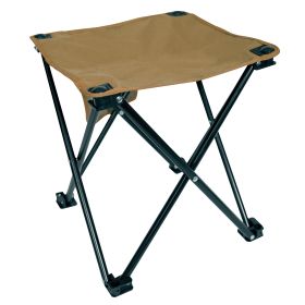 Collapsible 4-Leg Stool – Portable Heavy-Duty Outdoor Seating (Color: Coyote Brown)