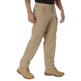 Tactical Duty/Outdoor Pants – Durable Multi-Pocket Gear Pants (Color: Khaki, size: 30W x 32L)