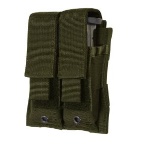 MOLLE Double Pistol Mag Pouch – Tactical Magazine Storage (Color: Olive Drab)